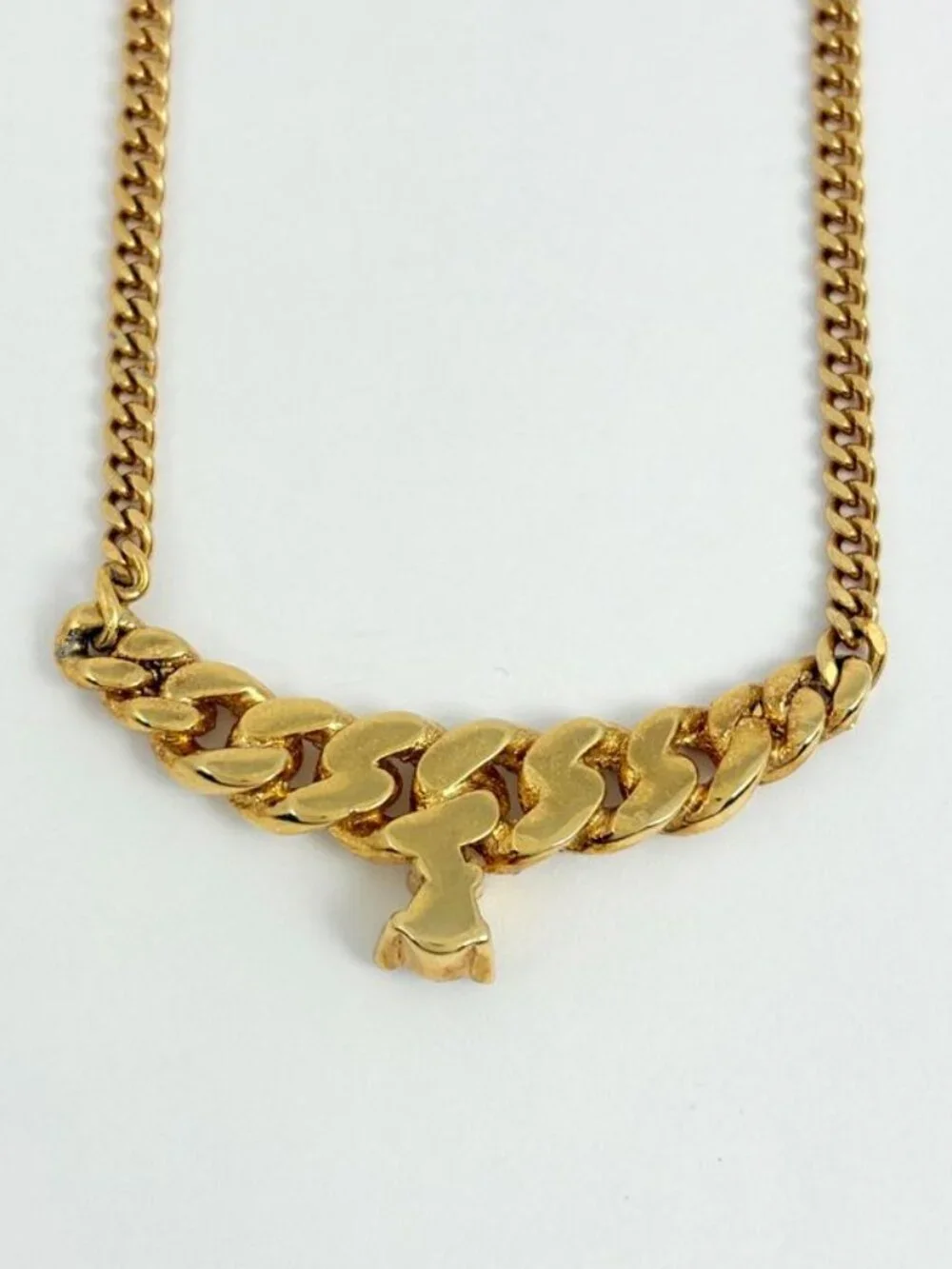 Dior Rhinestone Necklace CD Gold Plated - Picture 2 of 5